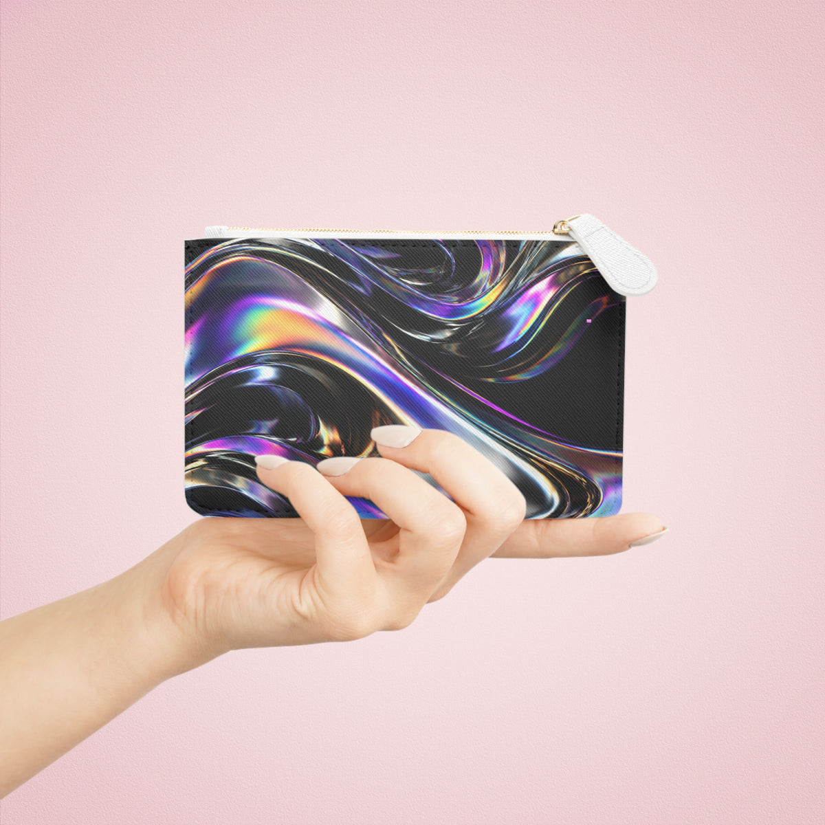Mini Clutch Bag - Black Holographic
