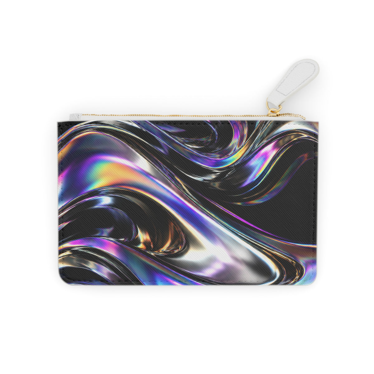 Mini Clutch Bag - Black Holographic