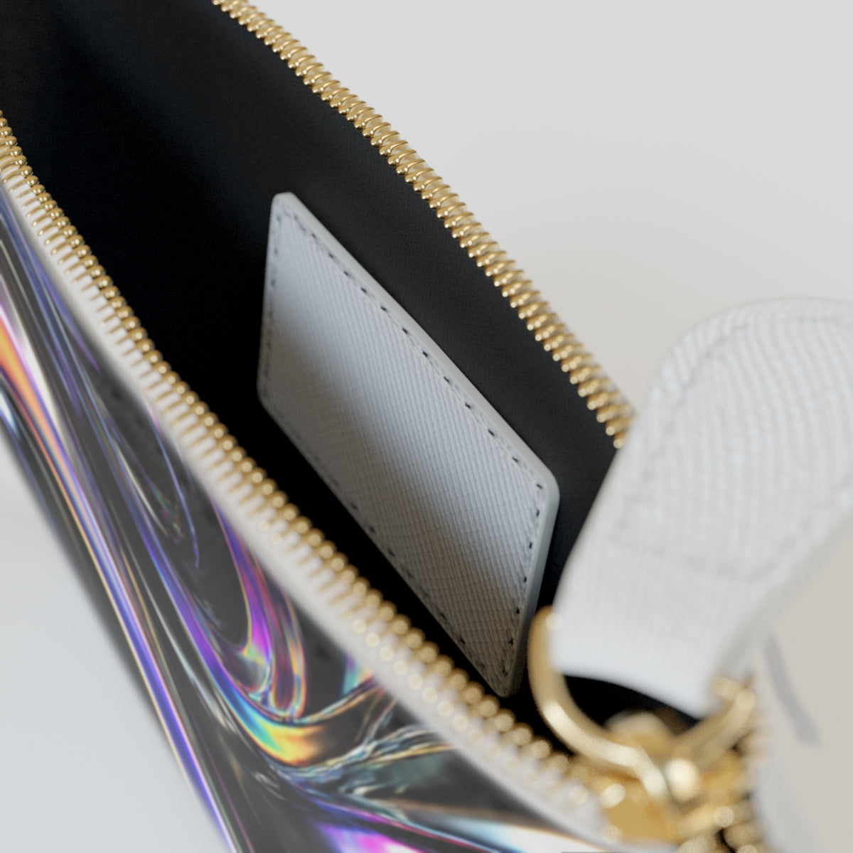 Mini Clutch Bag - Black Holographic